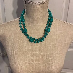 Premier Designs Turquoise Two Strand Necklace